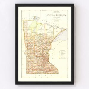 Minnesota Map 1876
