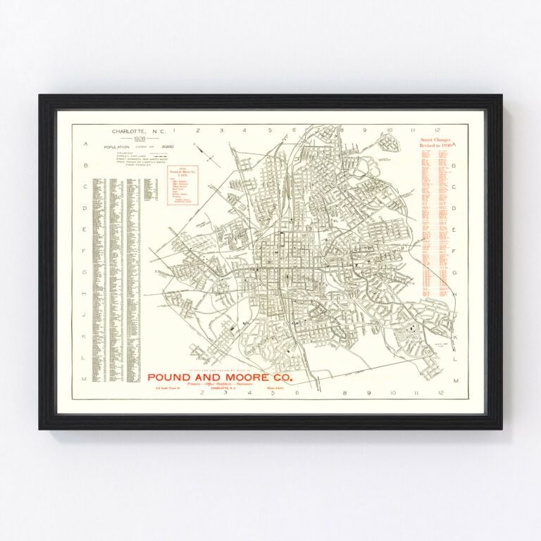 Old Maps Of North Carolina • Wall Art Prints By Teds Vintage Art