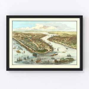 New York Harbor Map 1870