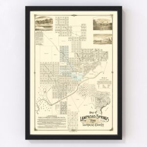 Lampasas Springs Map 1884
