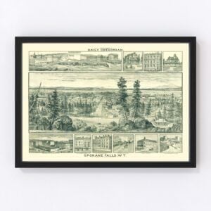 Spokane Falls Map 1880