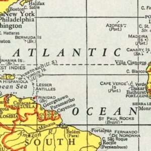 Vintage Atlantic Ocean Maps