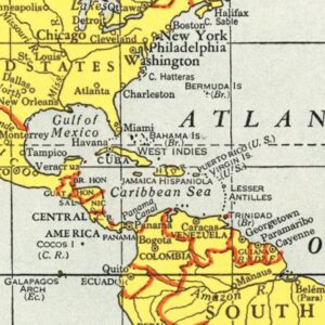 Vintage West Indies Maps